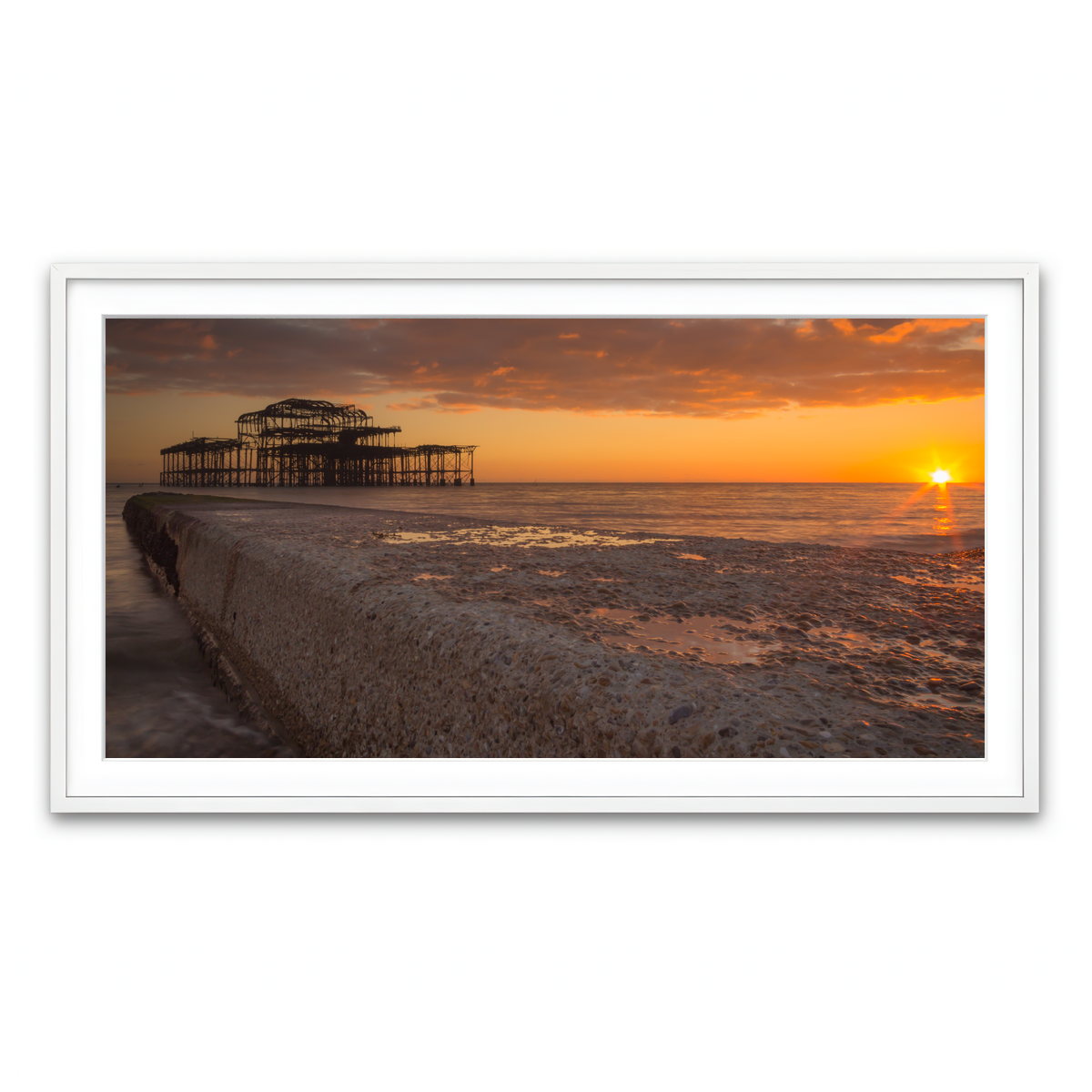 Framed Print 2x1 White