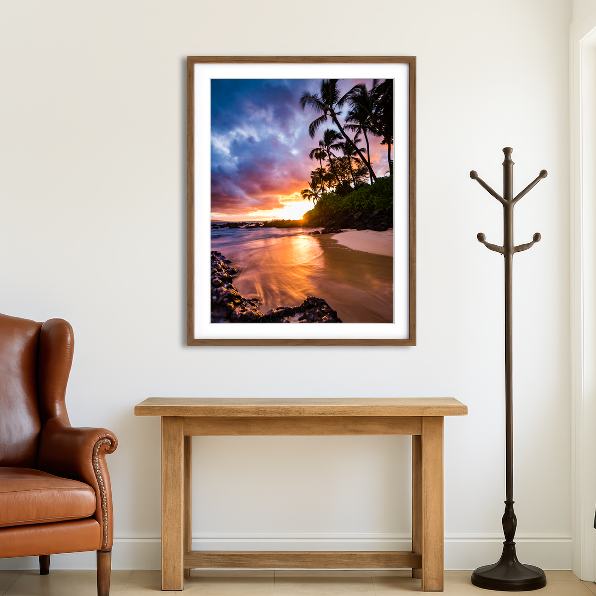 AUTO-MOCKUP ROOM | Sunset by the Beach Wall Art