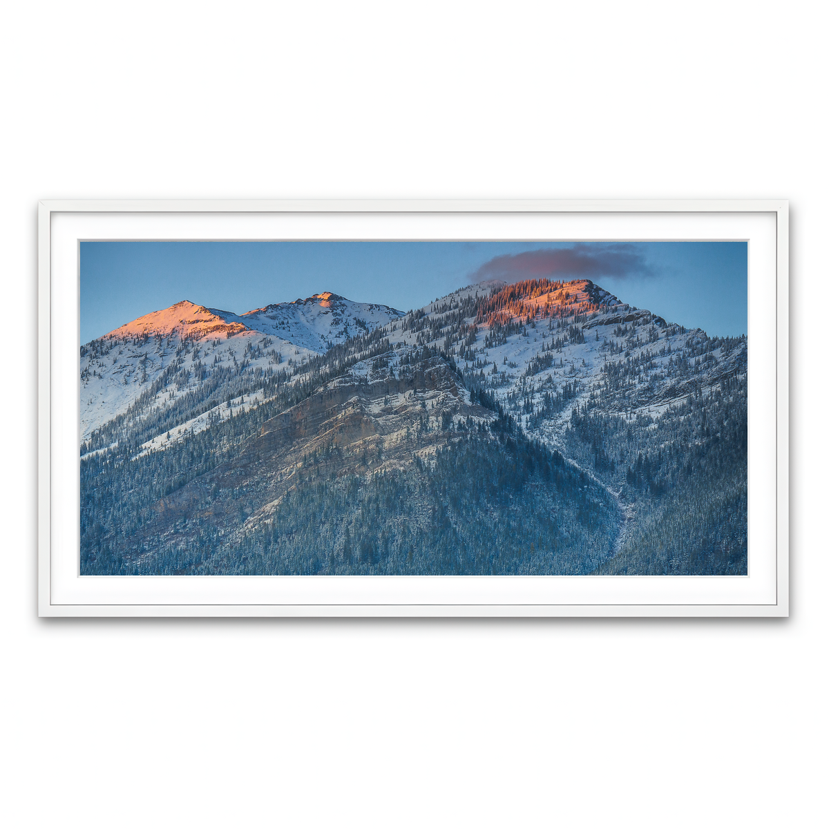 Framed Print 2x1 White