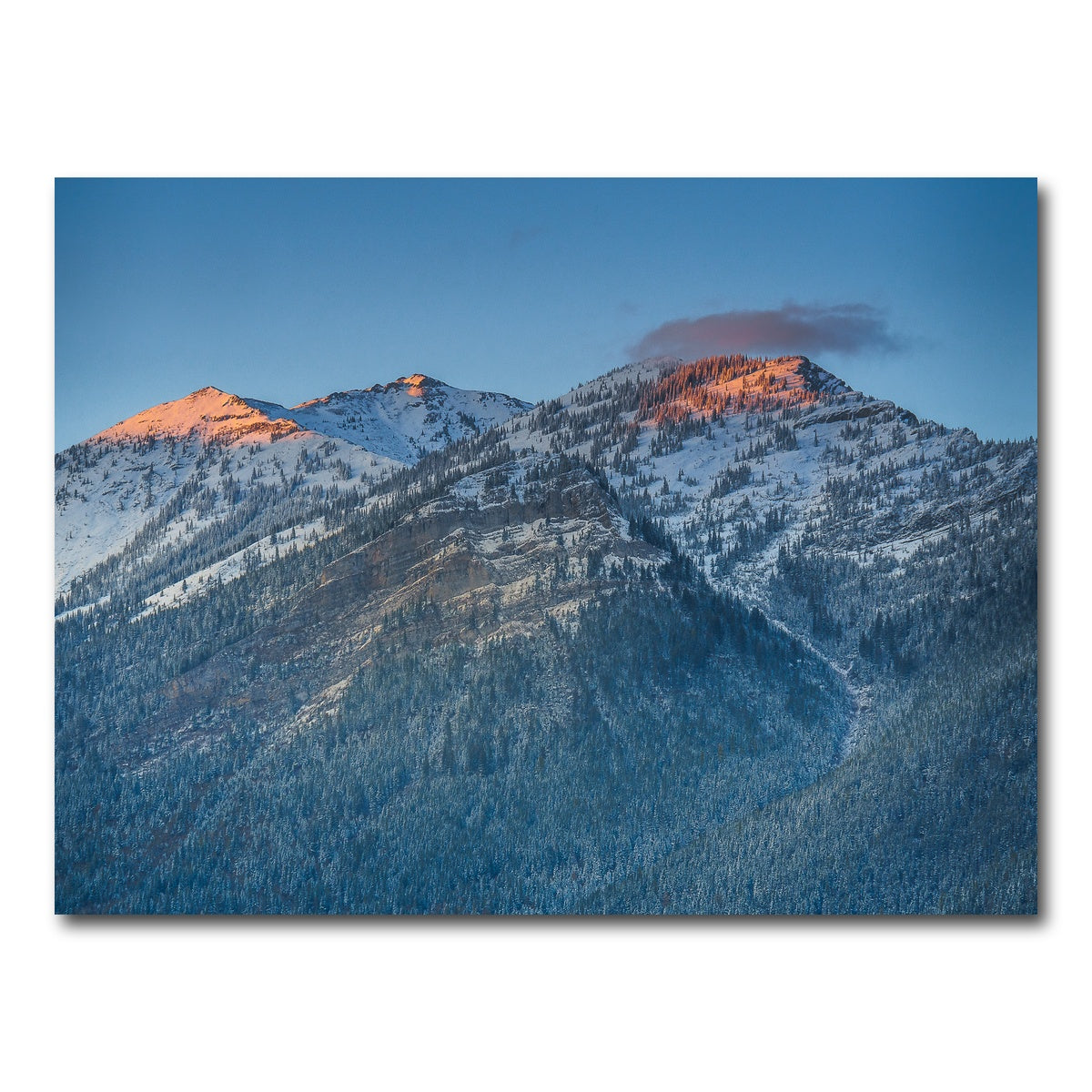 AUTO-MOCKUP WHITE | Sunset on Three Sisters | 1 Piece | Gallery Wrap Canvas | group=4x3