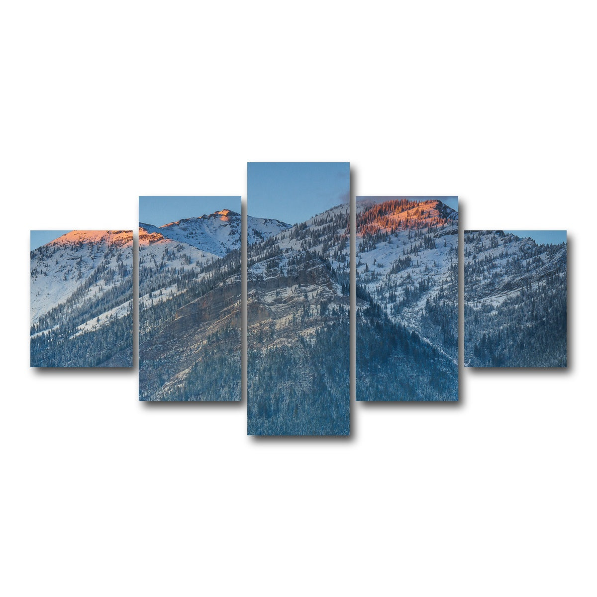 AUTO-MOCKUP WHITE | Sunset on Three Sisters | 5 Piece | Gallery Wrap Canvas | group=5_short