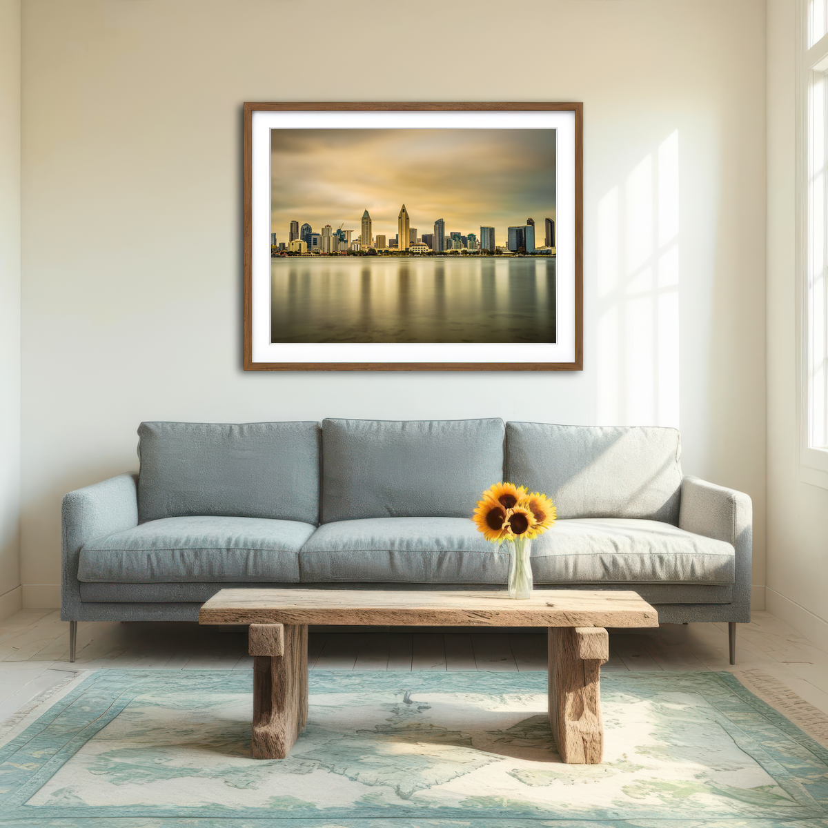 AUTO-MOCKUP ROOM | Sunset Skyline of San Diego Wall Art