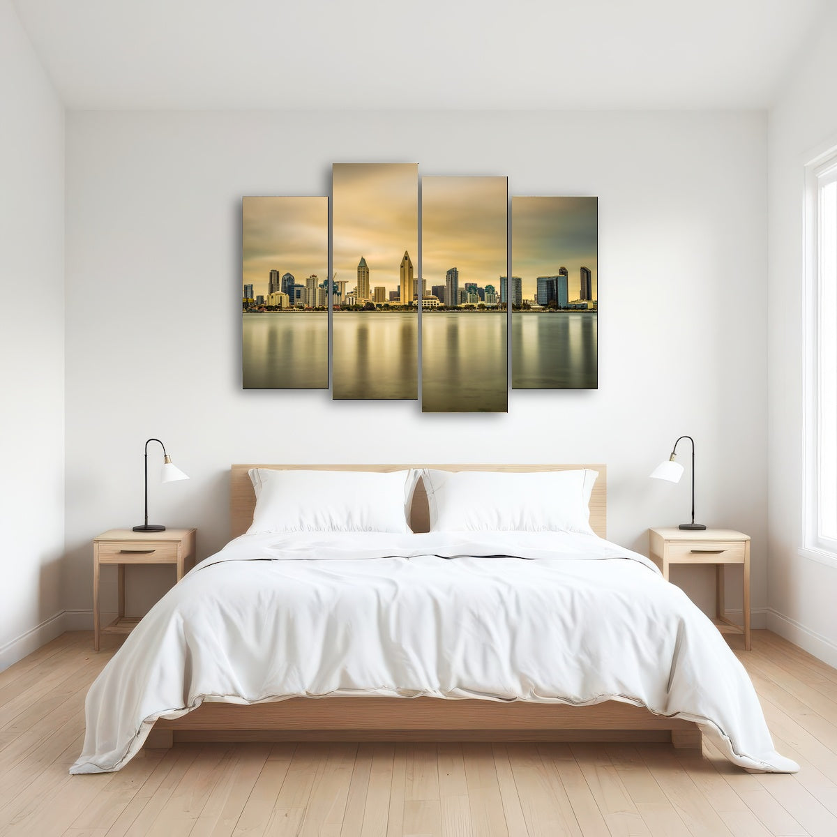 AUTO-MOCKUP ROOM | Sunset skyline of San Diego