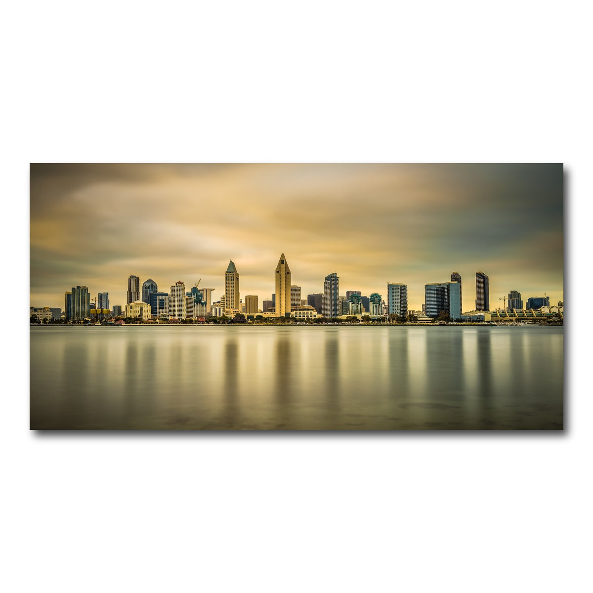 AUTO-MOCKUP WHITE | Sunset skyline of San Diego | 1 Piece | Gallery Wrap Canvas | group=2x1