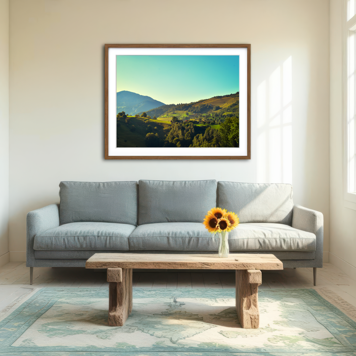 AUTO-MOCKUP ROOM | Sunshine on Magura Romania 3 Wall Art