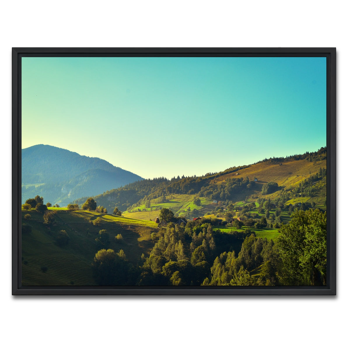 AUTO-MOCKUP WHITE | Sunshine on Magura Romania 3 | 1 Piece | Black Framed Canvas | group=4x3