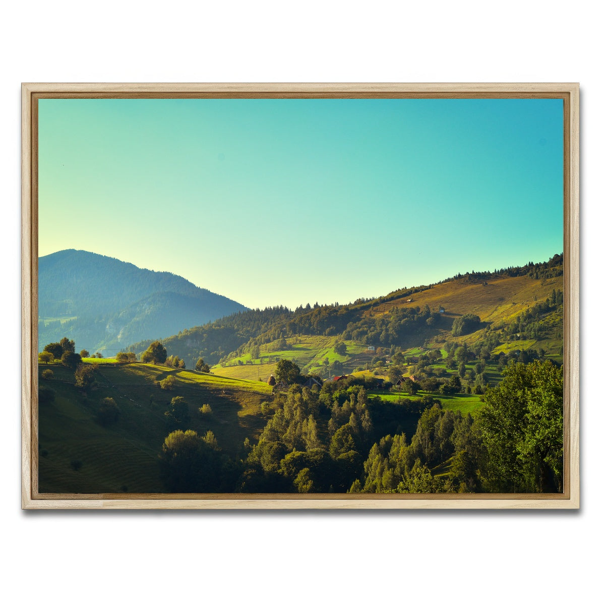 AUTO-MOCKUP WHITE | Sunshine on Magura Romania 3 | 1 Piece | Natural Framed Canvas | group=4x3