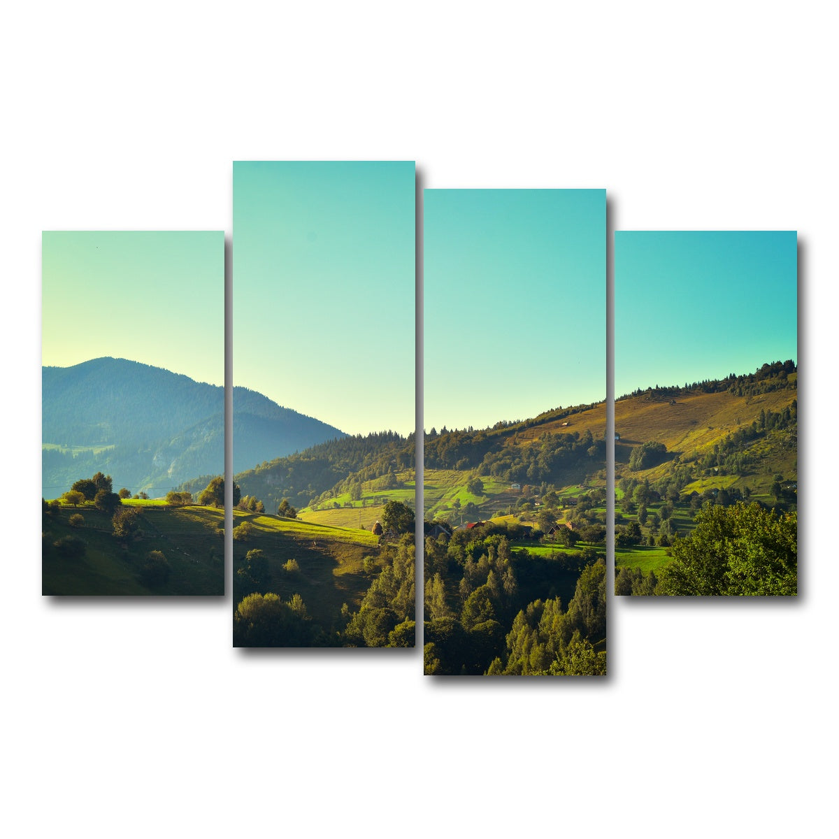 AUTO-MOCKUP WHITE | Sunshine on Magura Romania 3 | 4 Piece | Gallery Wrap Canvas | group=4_short