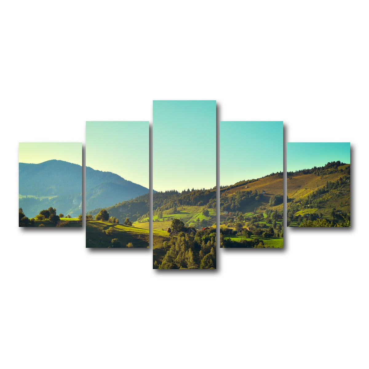 AUTO-MOCKUP WHITE | Sunshine on Magura Romania 3 | 5 Piece | Gallery Wrap Canvas | group=5_short