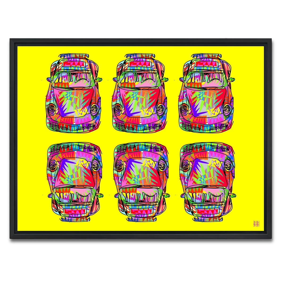 AUTO-MOCKUP WHITE | Super Wavy | 1 Piece | Black Framed Canvas | group=4x3