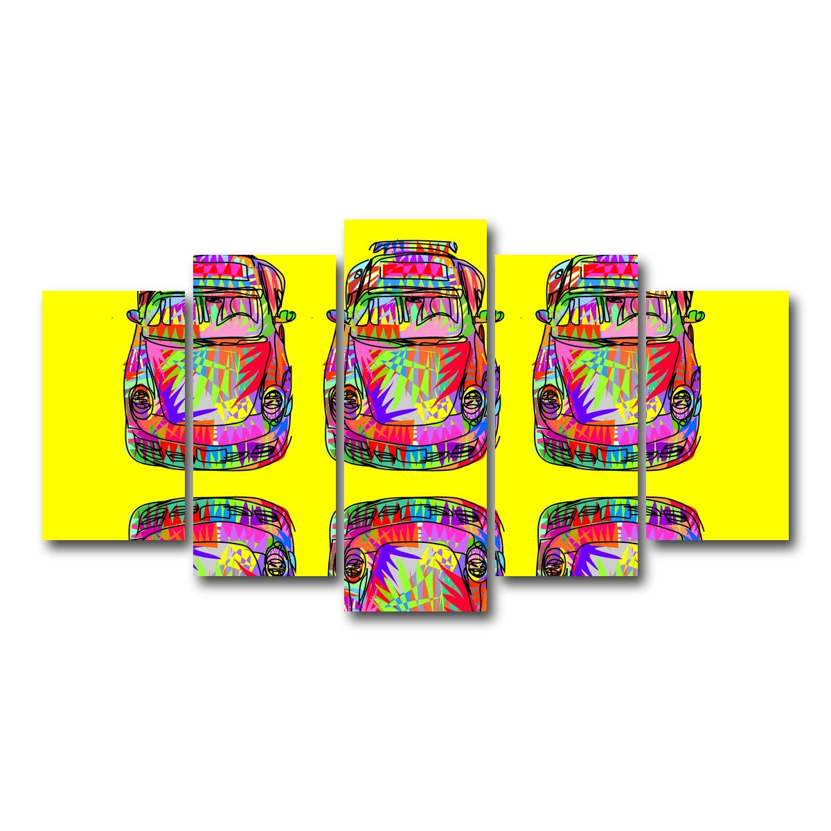 AUTO-MOCKUP WHITE | Super Wavy | 5 Piece | Gallery Wrap Canvas | group=5_normal