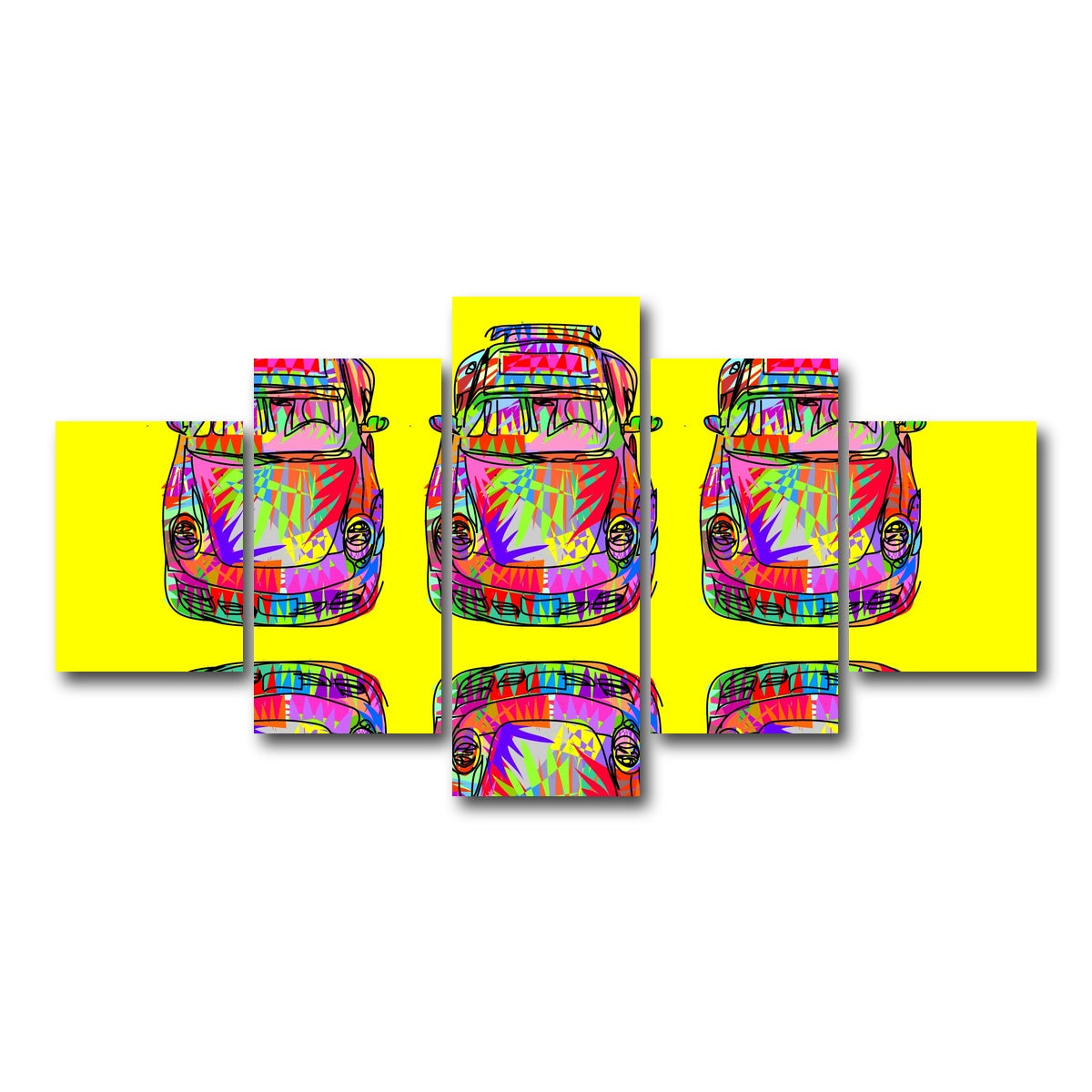 AUTO-MOCKUP WHITE | Super Wavy | 5 Piece | Gallery Wrap Canvas | group=5_short