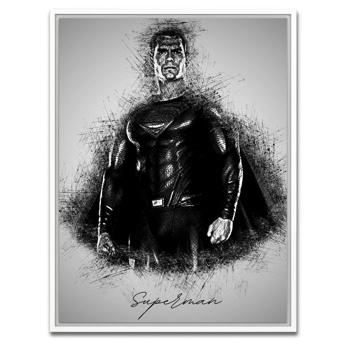 AUTO-MOCKUP WHITE | Superman | 1 Piece | White Framed Canvas | group=3x4