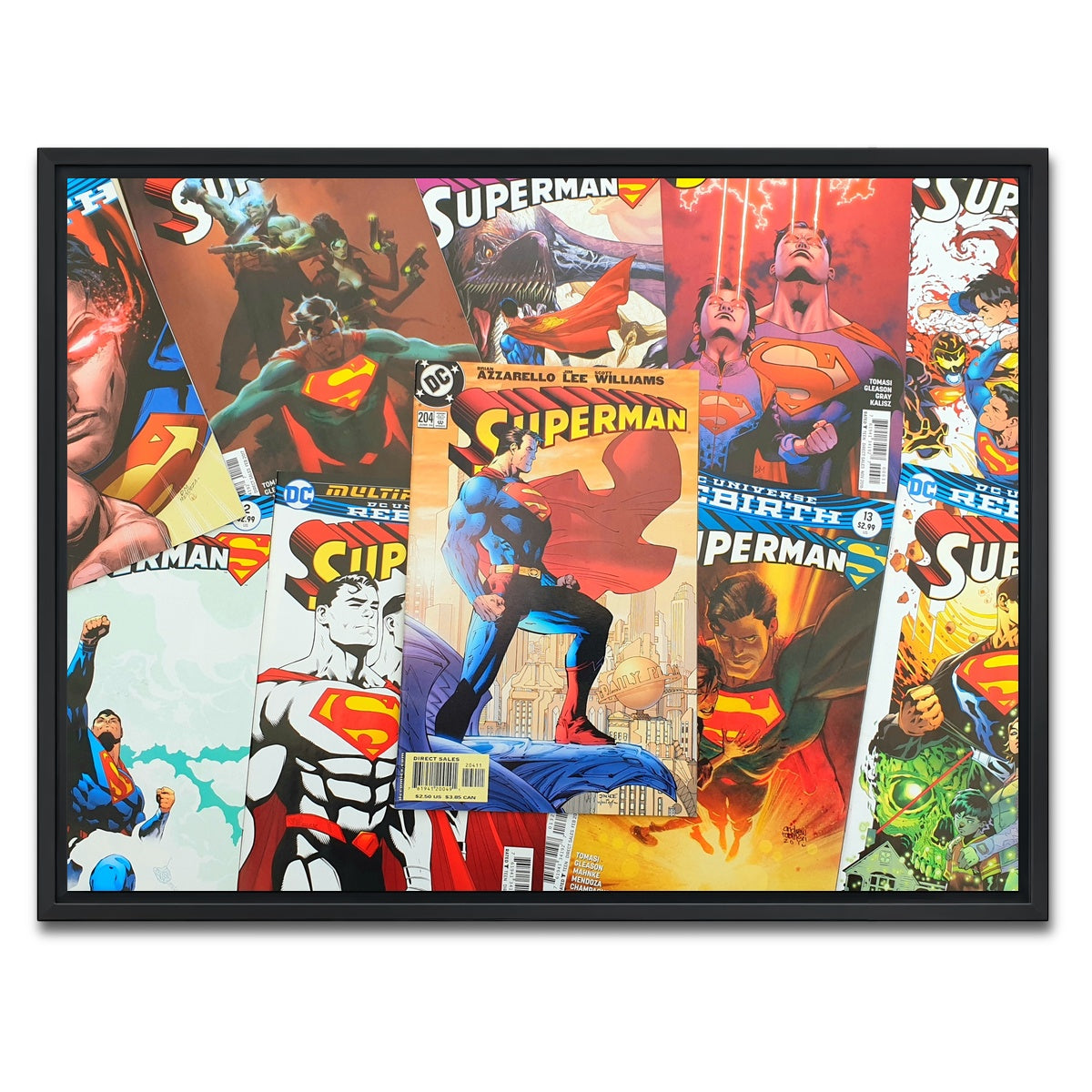 AUTO-MOCKUP WHITE | Superman comic books | 1 Piece | Black Framed Canvas | group=4x3