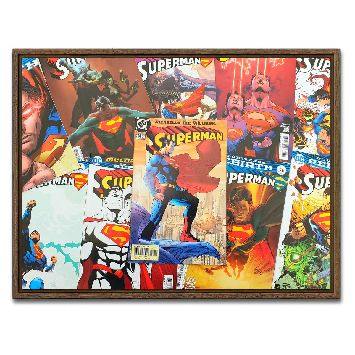 AUTO-MOCKUP WHITE | Superman comic books | 1 Piece | Walnut Framed Canvas | group=4x3