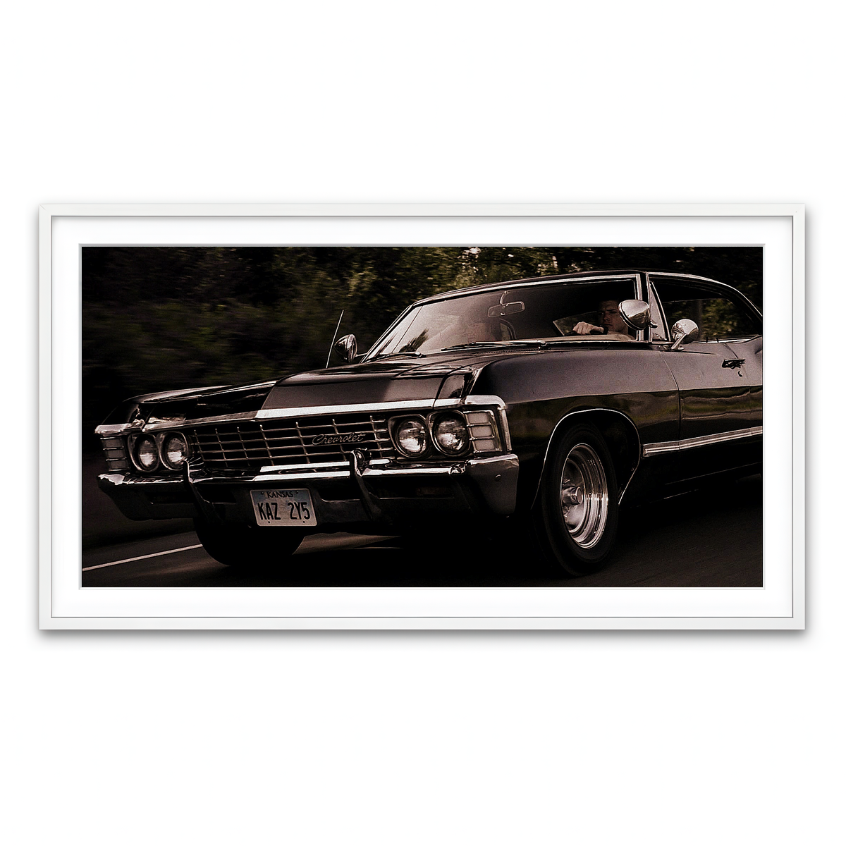 Framed Print 2x1 White