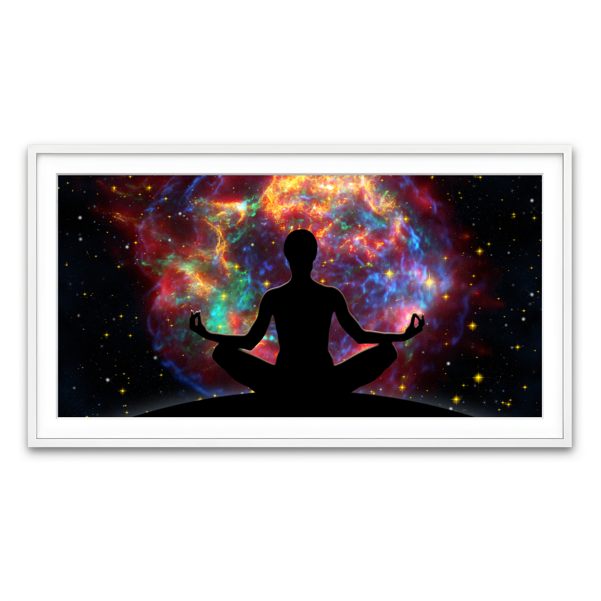 Framed Print 2x1 White