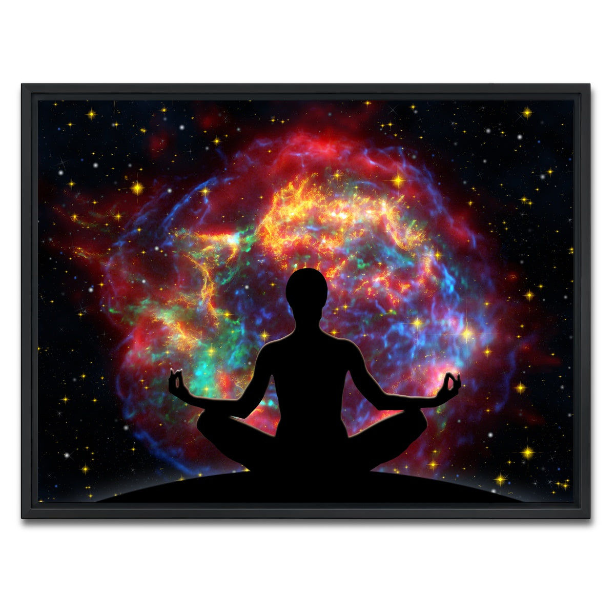 AUTO-MOCKUP WHITE | Supernova Meditation | 1 Piece | Black Framed Canvas | group=4x3
