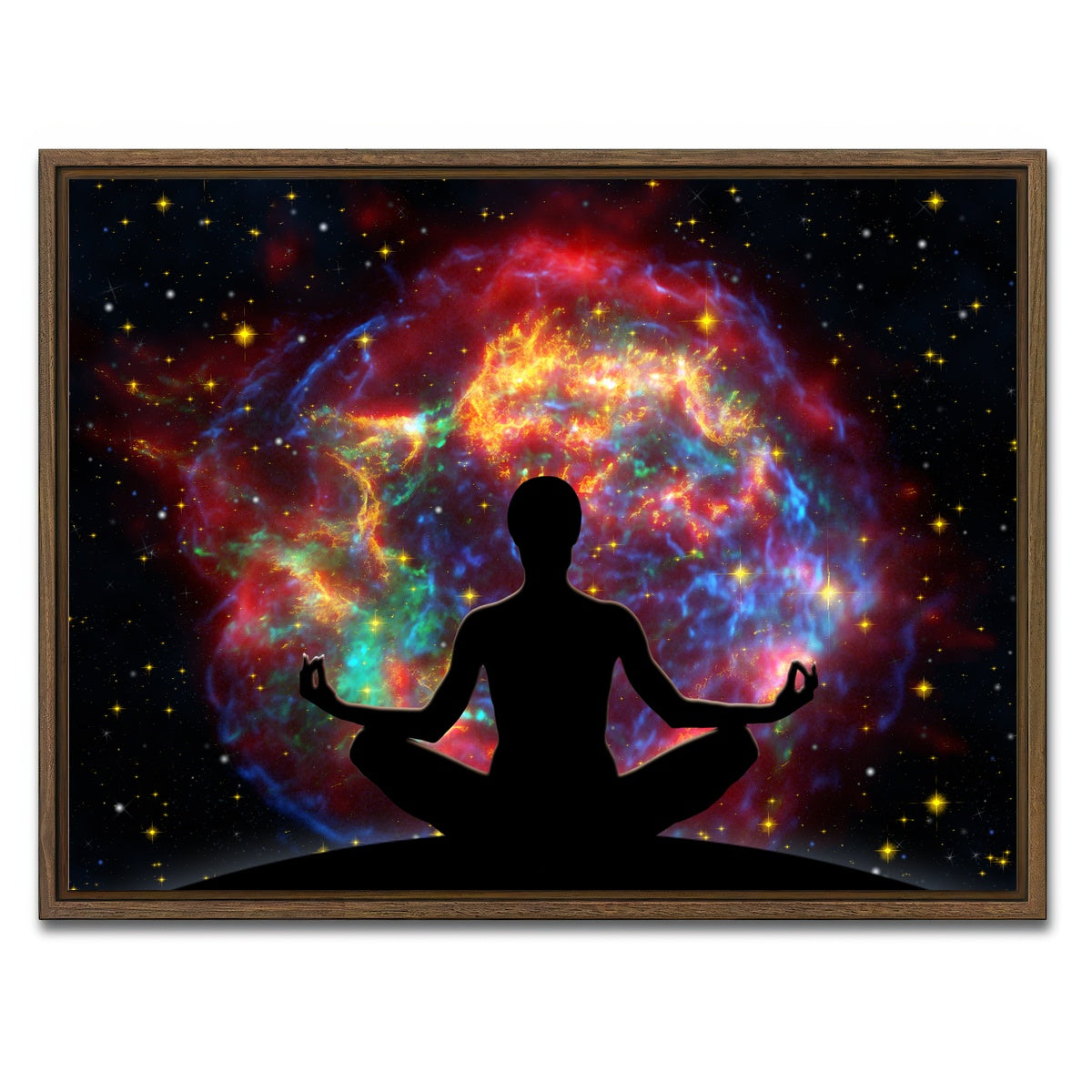 AUTO-MOCKUP WHITE | Supernova Meditation | 1 Piece | Walnut Framed Canvas | group=4x3
