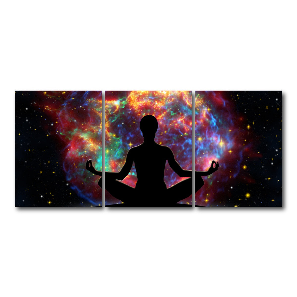 AUTO-MOCKUP WHITE | Supernova Meditation | 3 Piece | Gallery Wrap Canvas | group=18x24