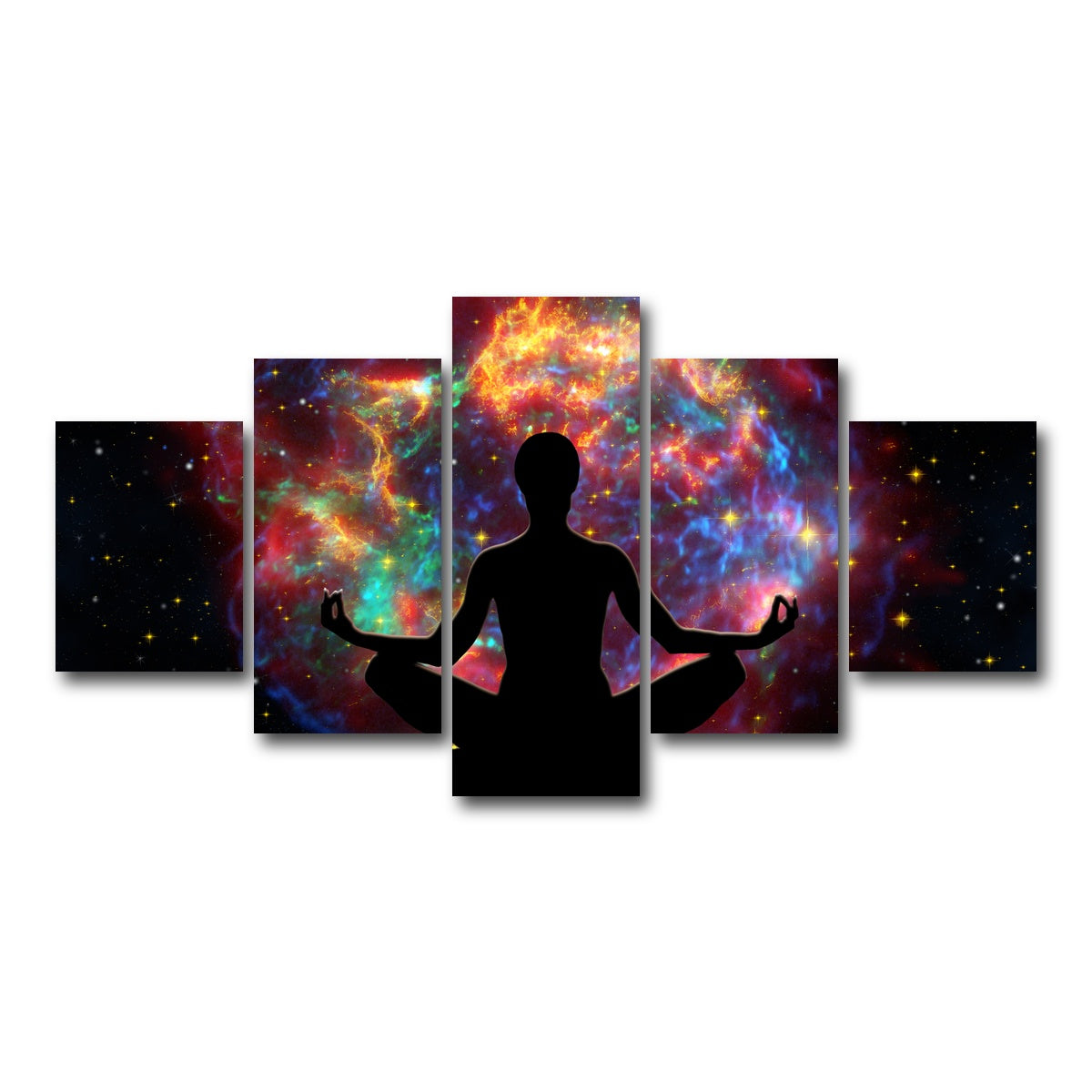AUTO-MOCKUP WHITE | Supernova Meditation | 5 Piece | Gallery Wrap Canvas | group=5_short