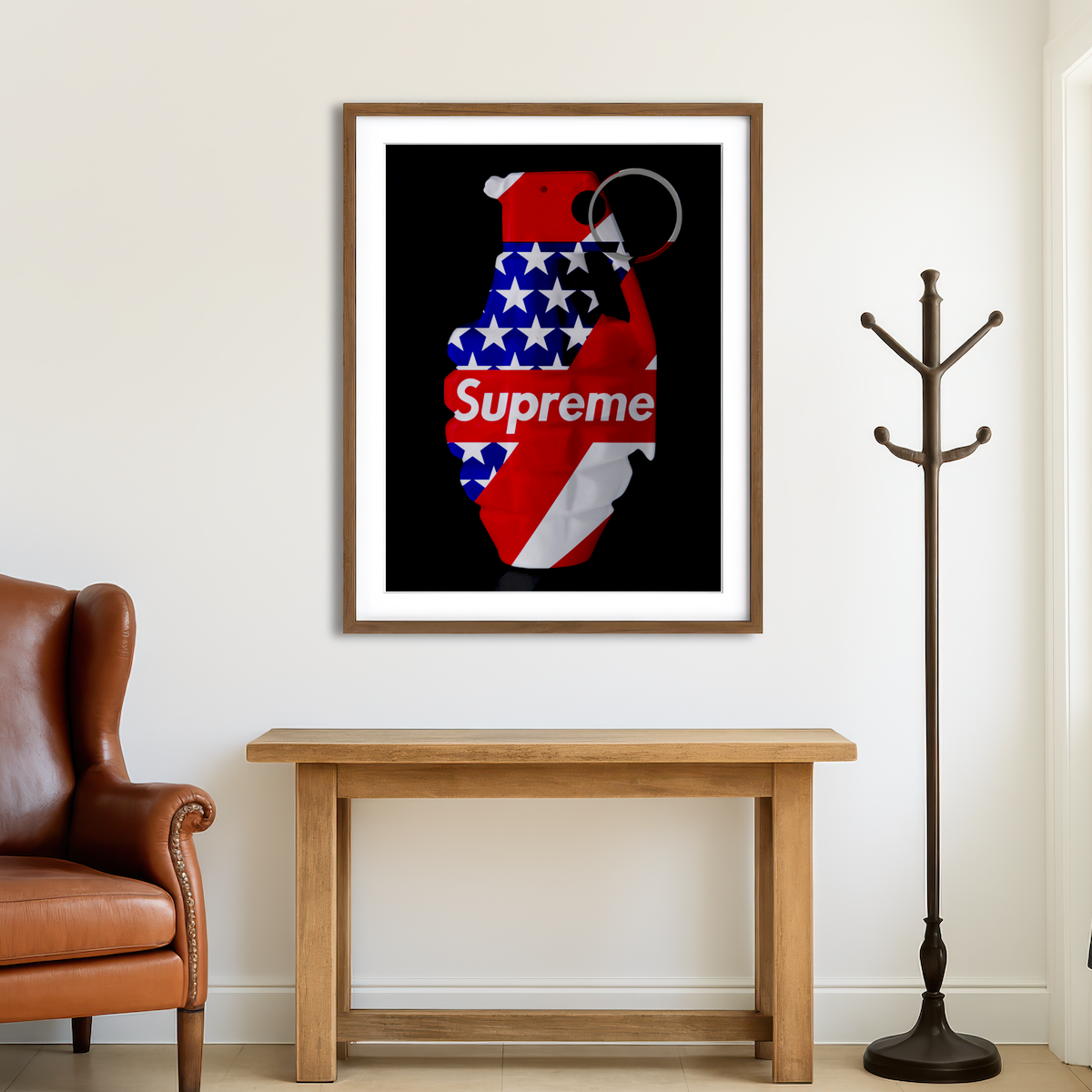 AUTO-MOCKUP ROOM | Supreme Strips Grenade Wall Art