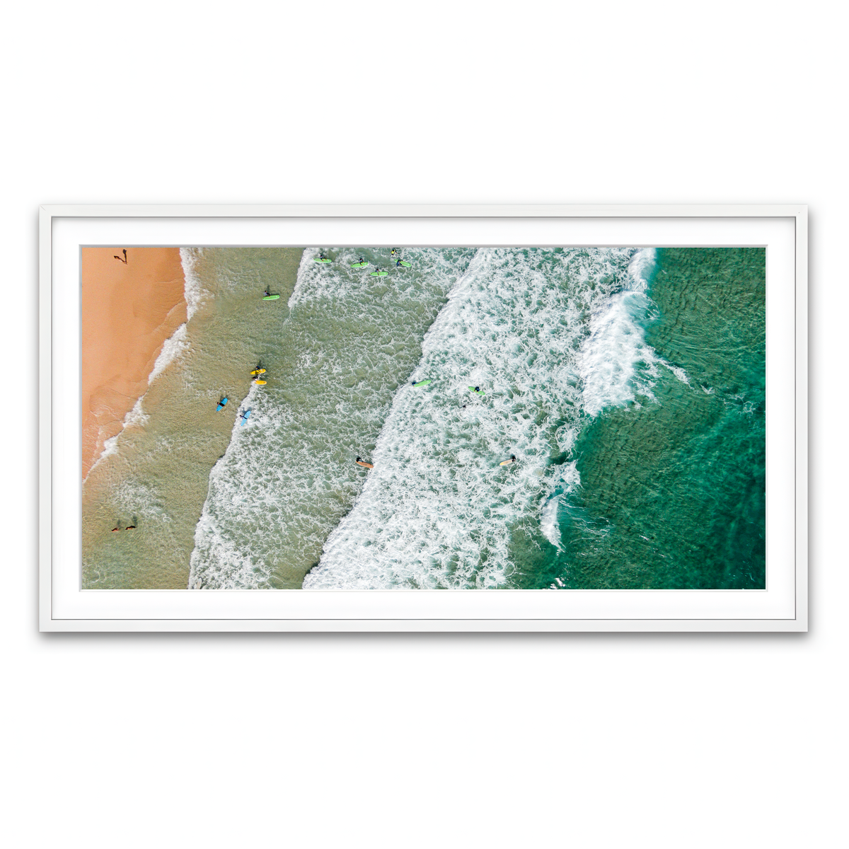 Framed Print 2x1 White