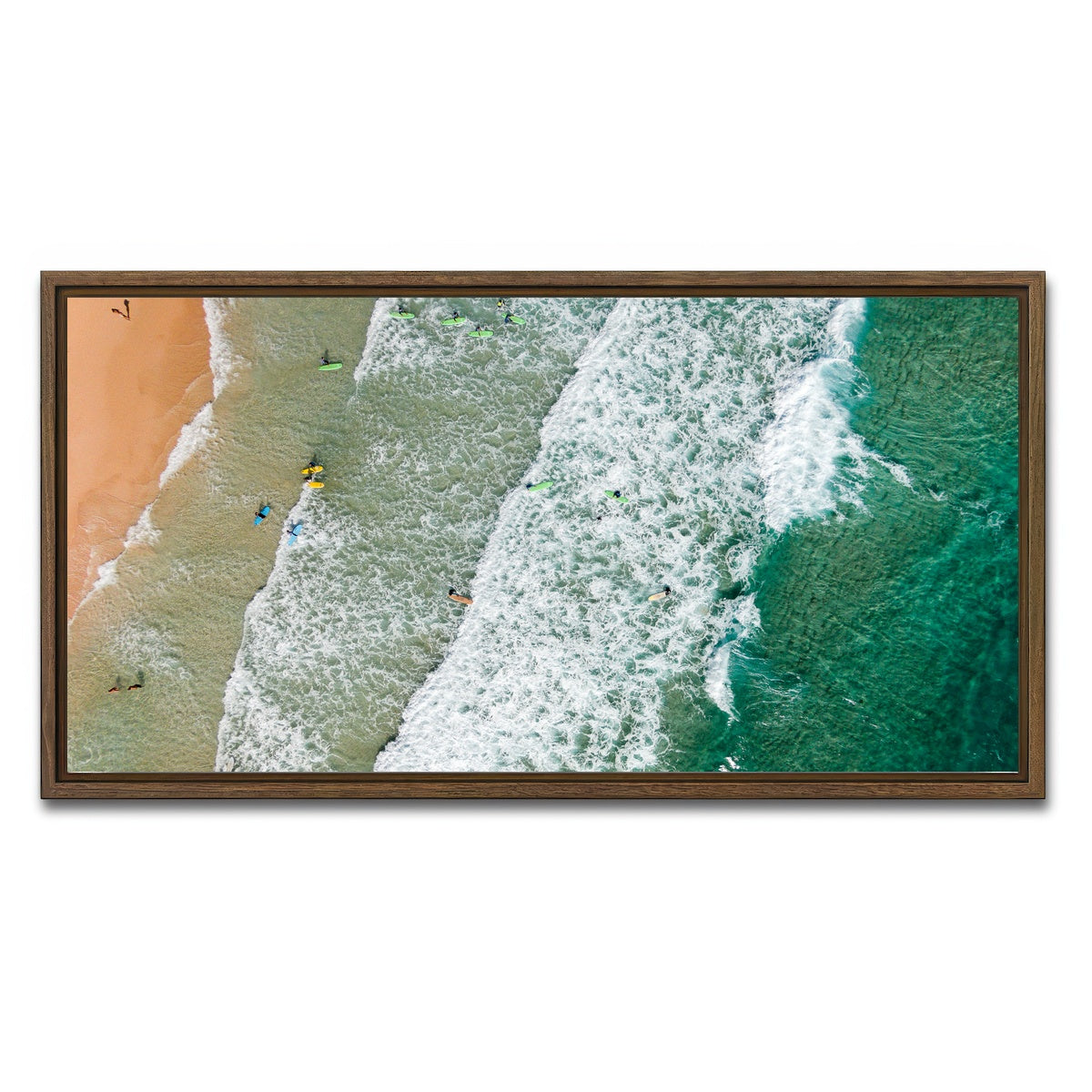 AUTO-MOCKUP WHITE | Surfs Up | 1 Piece | Walnut Framed Canvas | group=2x1