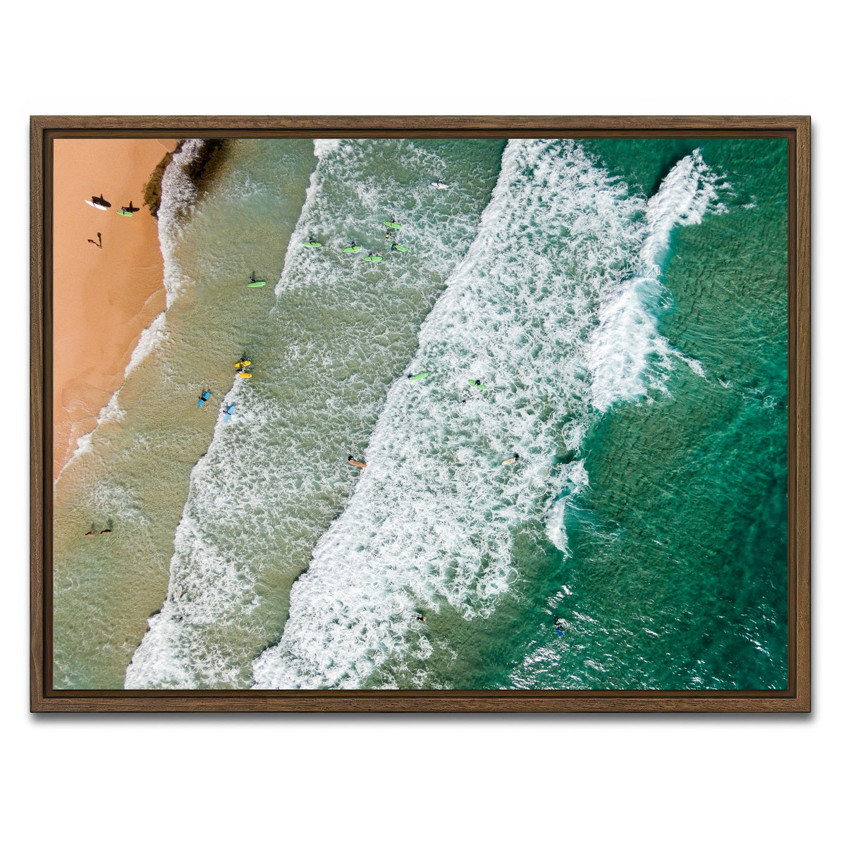AUTO-MOCKUP WHITE | Surfs Up | 1 Piece | Walnut Framed Canvas | group=4x3
