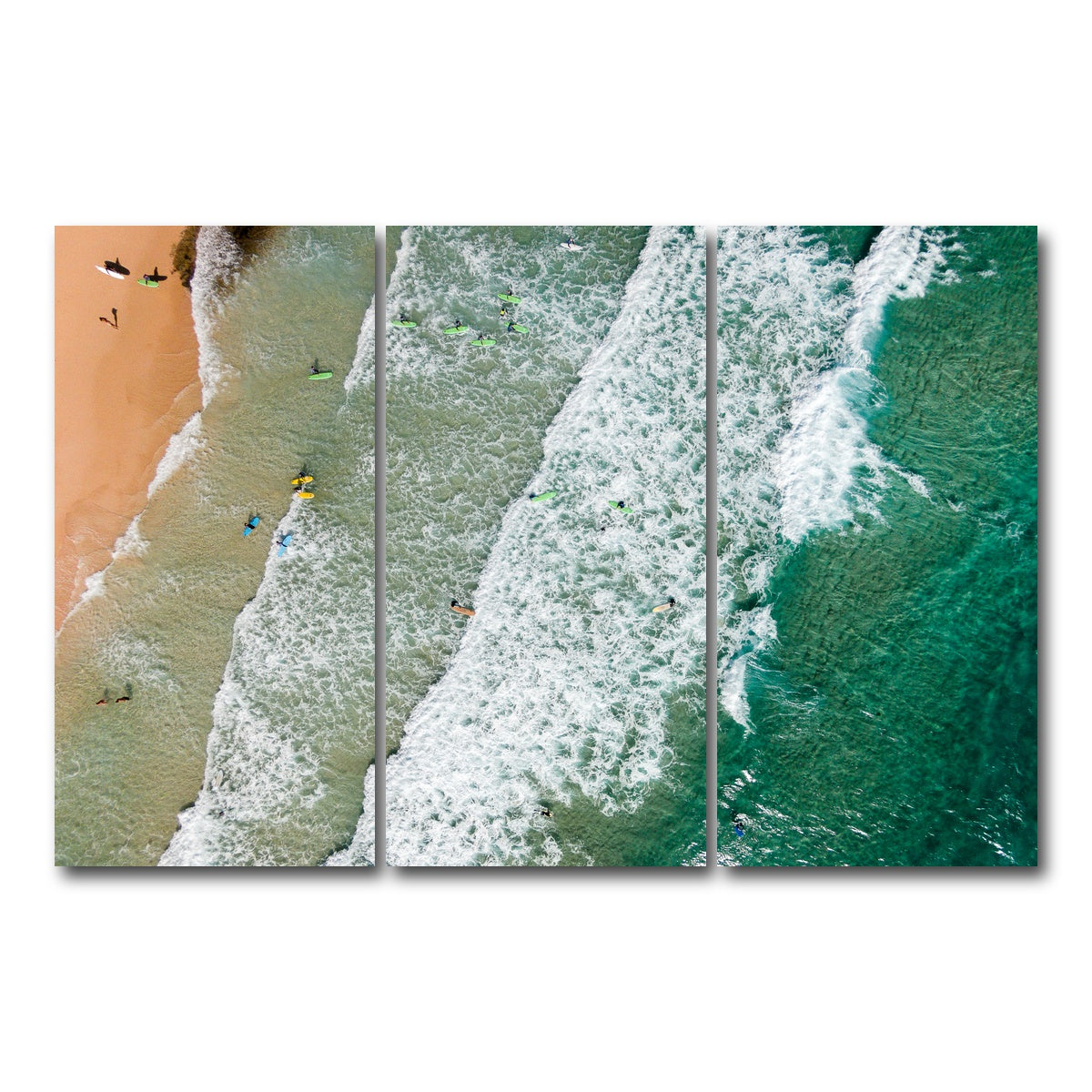 AUTO-MOCKUP WHITE | Surfs Up | 3 Piece | Gallery Wrap Canvas | group=12x24