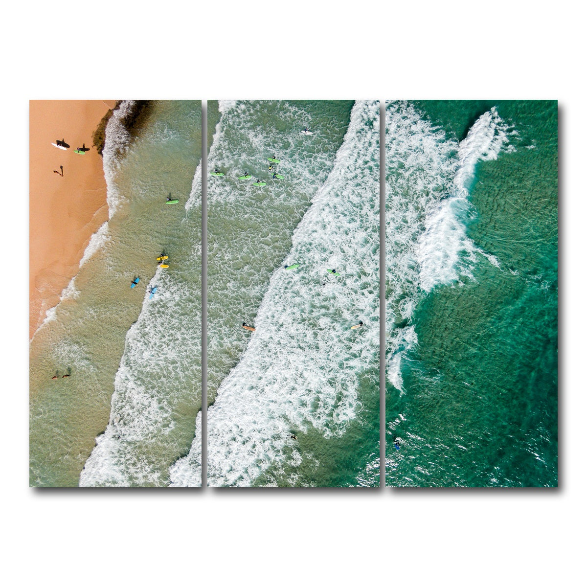 AUTO-MOCKUP WHITE | Surfs Up | 3 Piece | Gallery Wrap Canvas | group=8x18