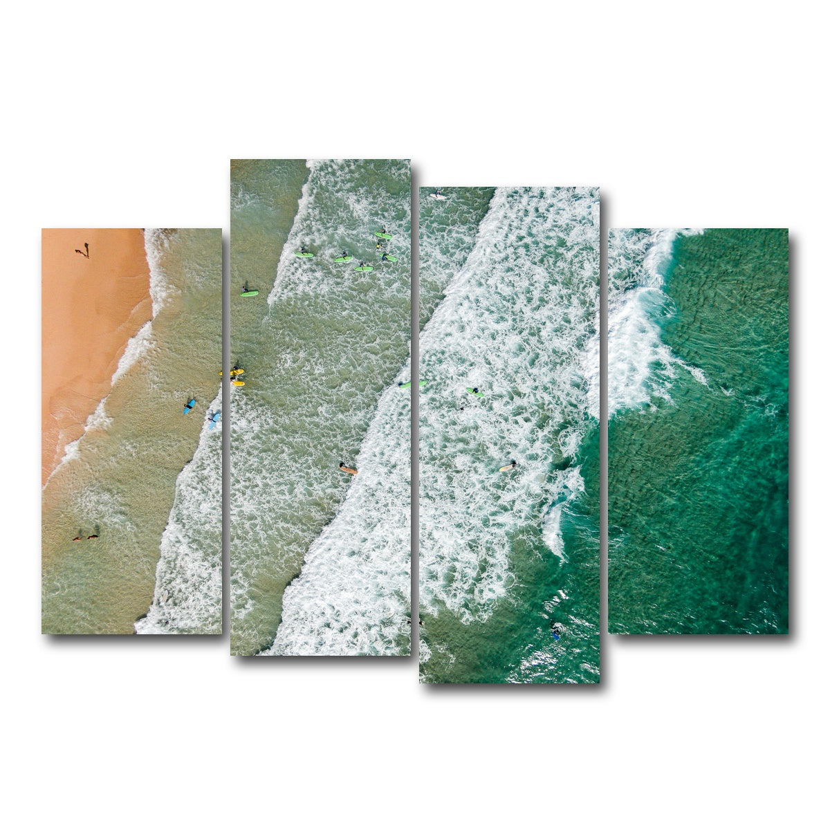AUTO-MOCKUP WHITE | Surfs Up | 4 Piece | Gallery Wrap Canvas | group=4_normal