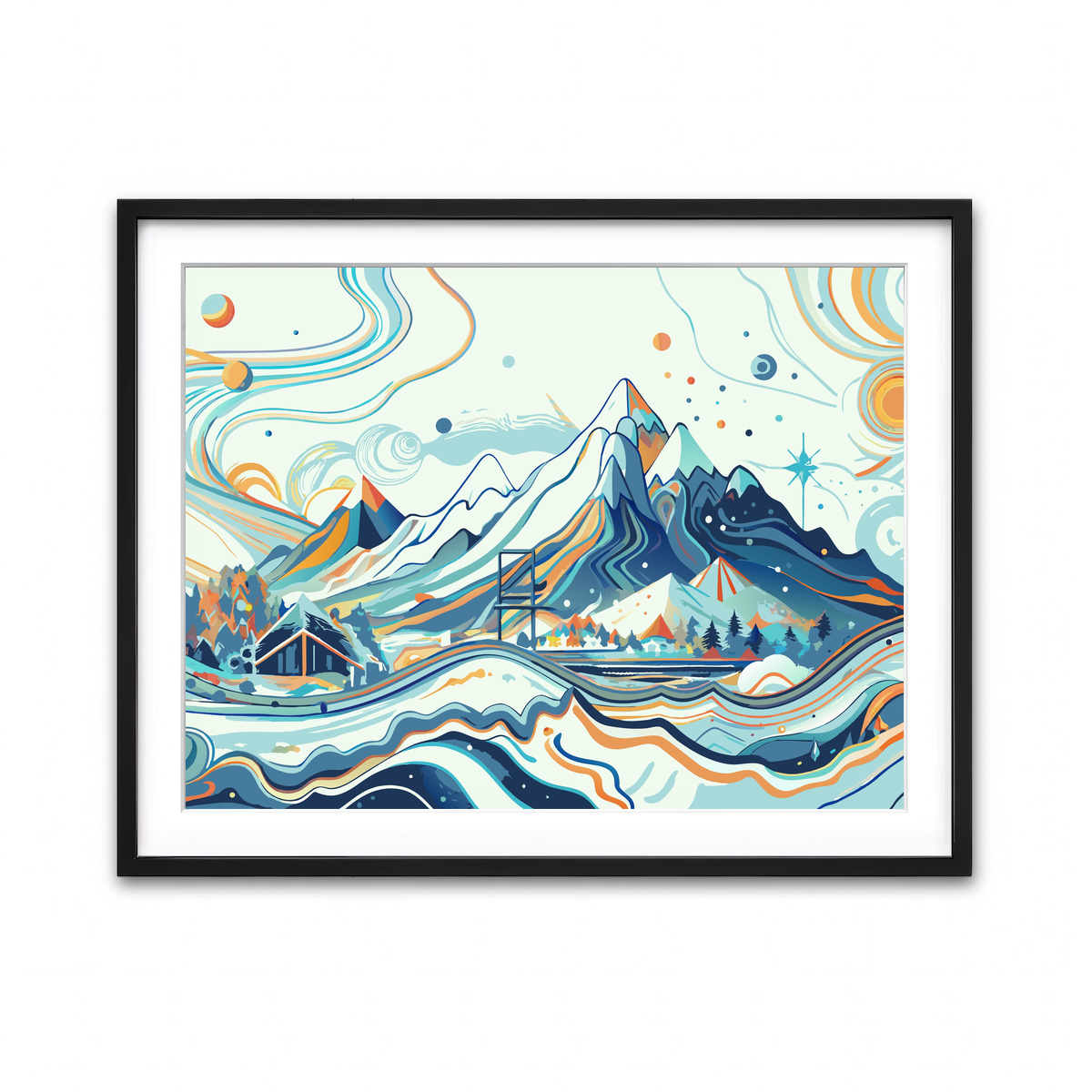 Framed Print 4x3 Black