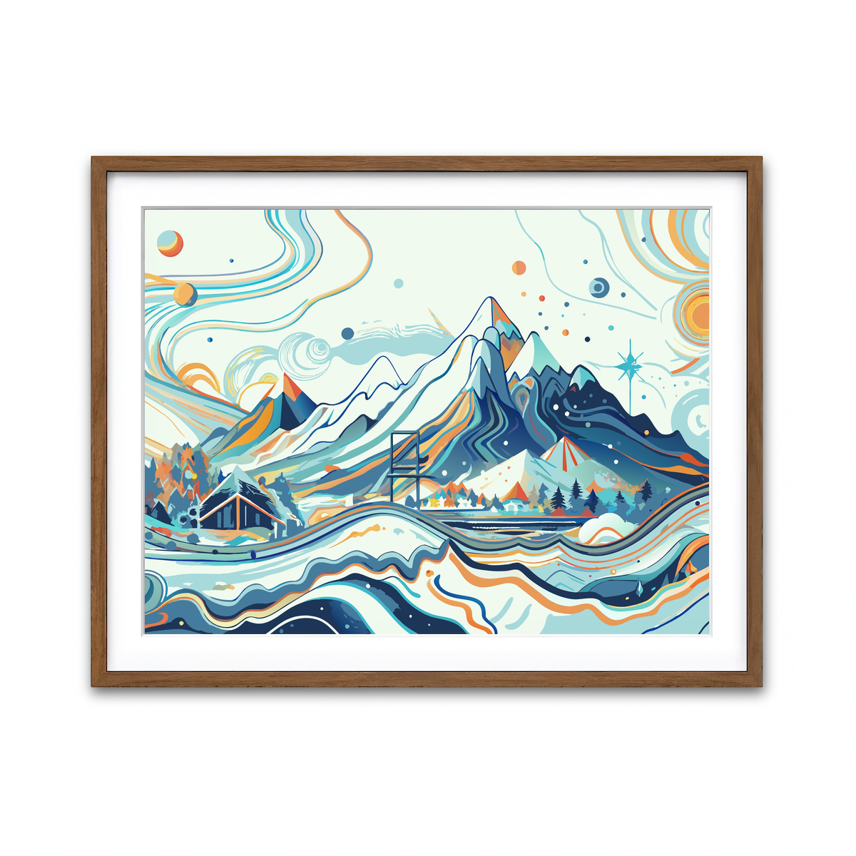 Framed Print 4x3 Walnut