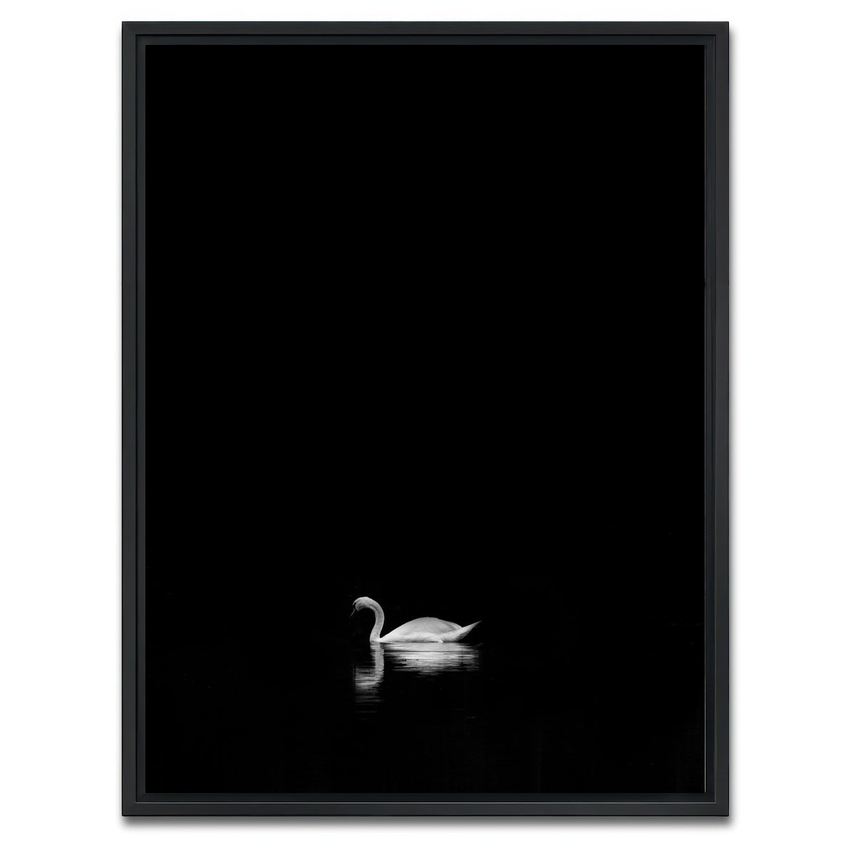AUTO-MOCKUP WHITE | Swan Lake 1 | 1 Piece | Black Framed Canvas | group=3x4