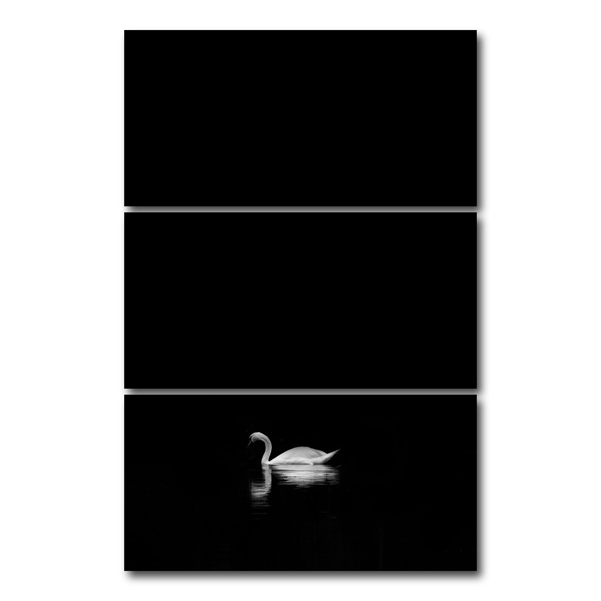 AUTO-MOCKUP WHITE | Swan Lake 1 | 3 Piece | Gallery Wrap Canvas | group=12x24_stacked
