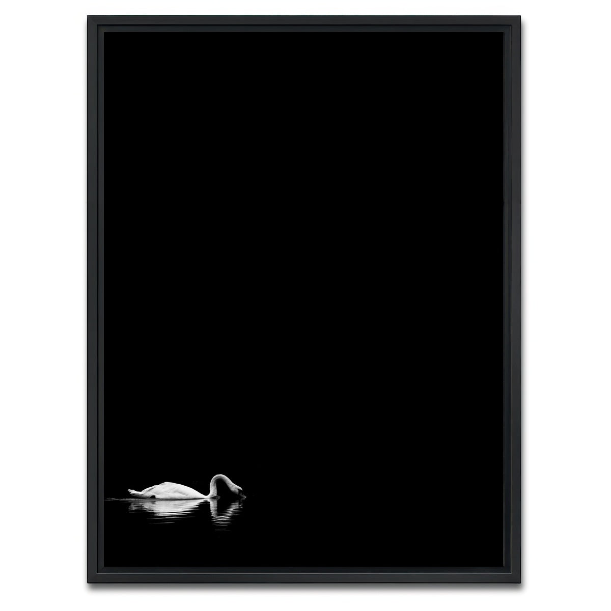AUTO-MOCKUP WHITE | Swan Lake 2 | 1 Piece | Black Framed Canvas | group=3x4