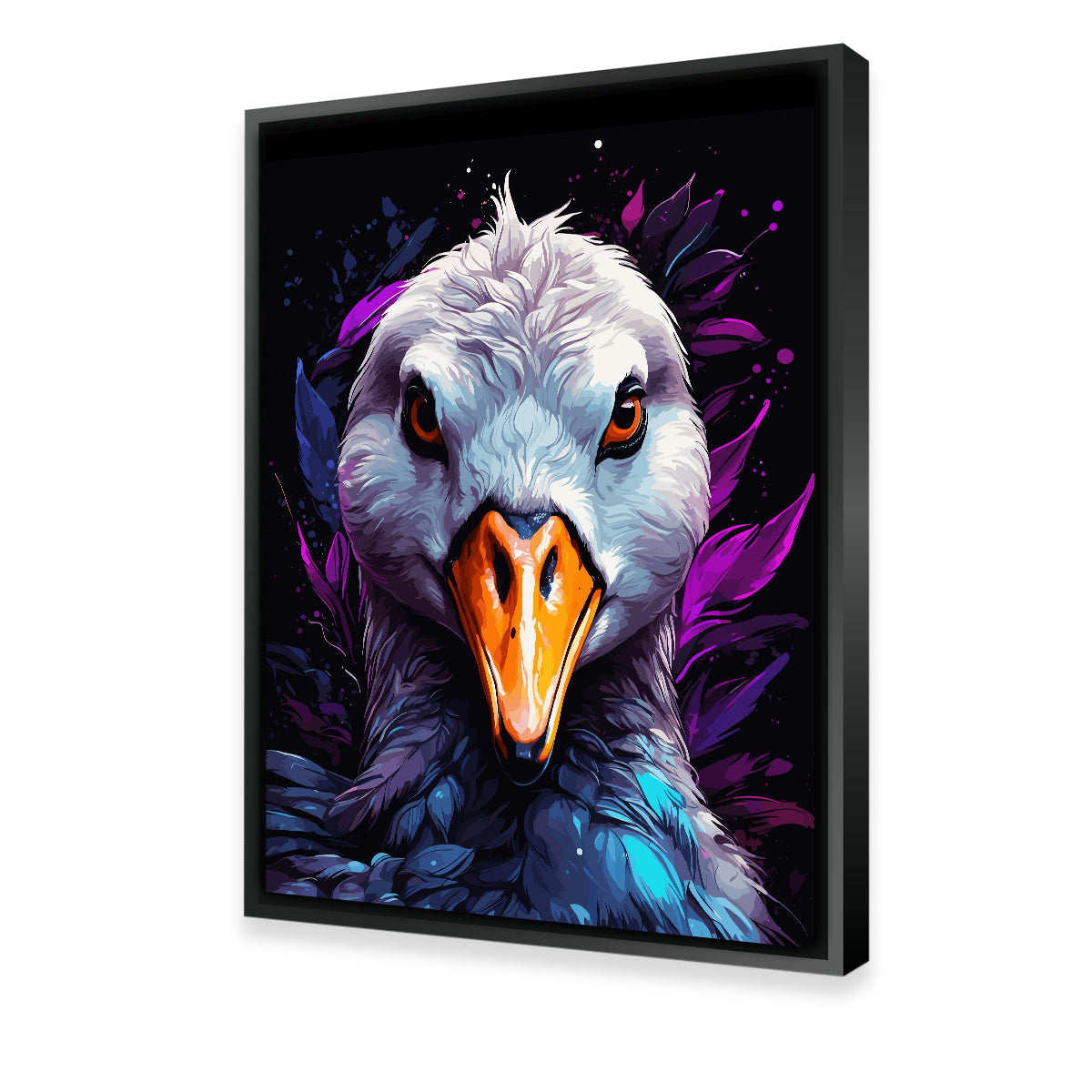 Swan Animal Colorful Wall Art