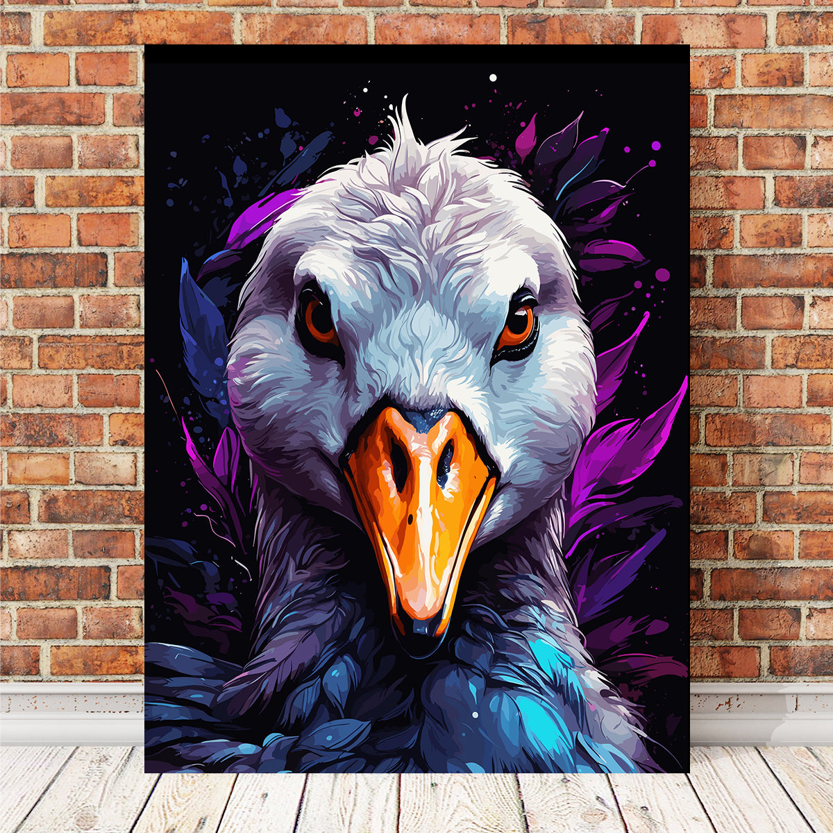 Swan Animal Colorful Wall Art