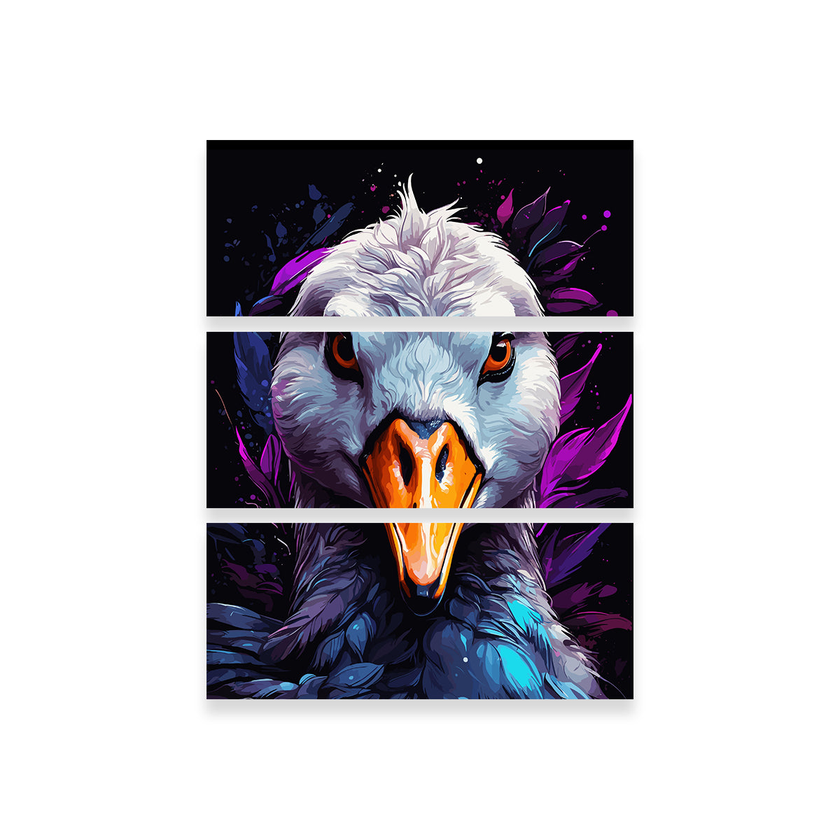 Swan Animal Colorful Wall Art