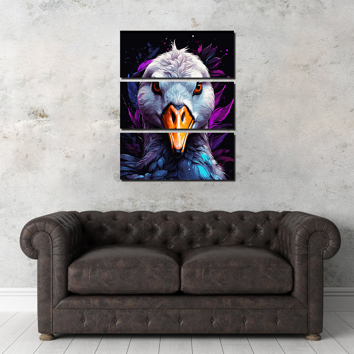 Swan Animal Colorful Wall Art