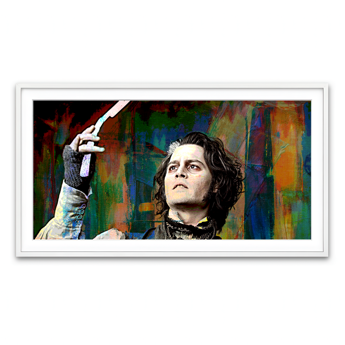 Framed Print 2x1 White