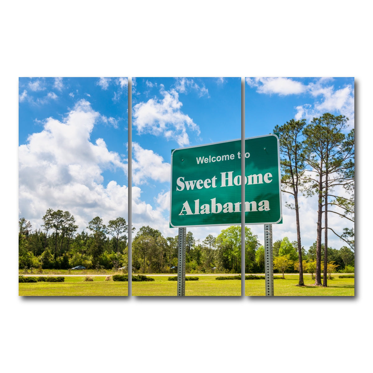 AUTO-MOCKUP WHITE | Sweet Home Alabama | 3 Piece | Gallery Wrap Canvas | group=12x24