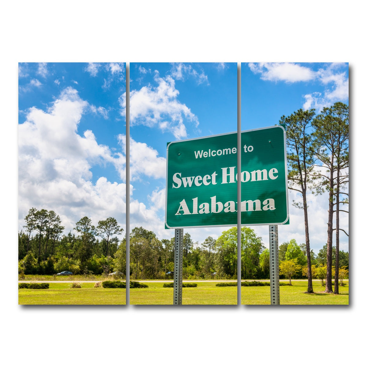 AUTO-MOCKUP WHITE | Sweet Home Alabama | 3 Piece | Gallery Wrap Canvas | group=8x18