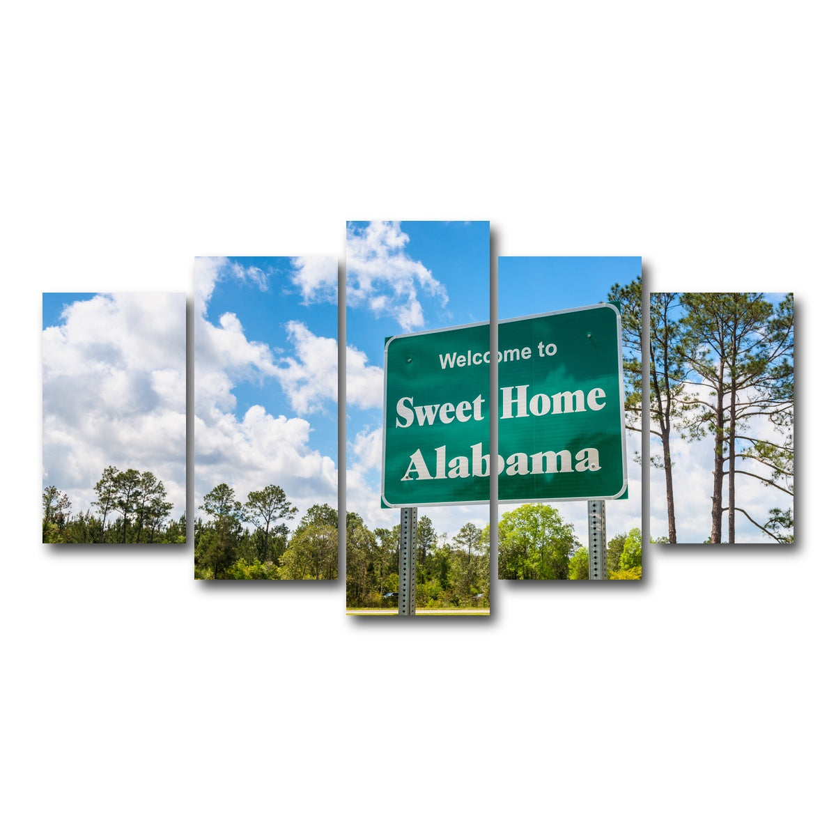 AUTO-MOCKUP WHITE | Sweet Home Alabama | 5 Piece | Gallery Wrap Canvas | group=5_normal