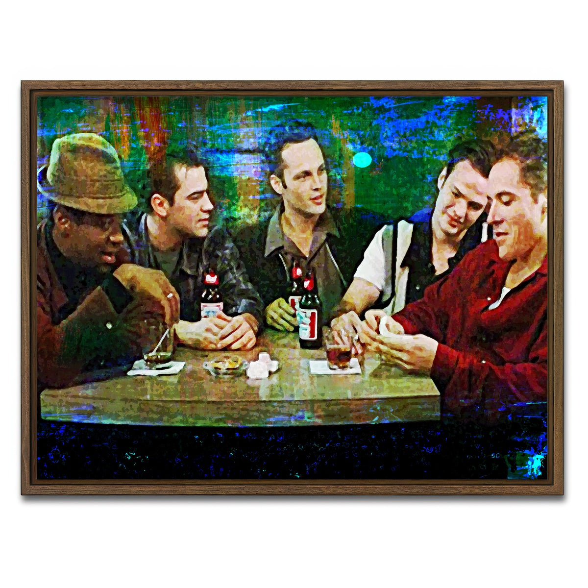 AUTO-MOCKUP WHITE | Swingers | 1 Piece | Walnut Framed Canvas | group=4x3