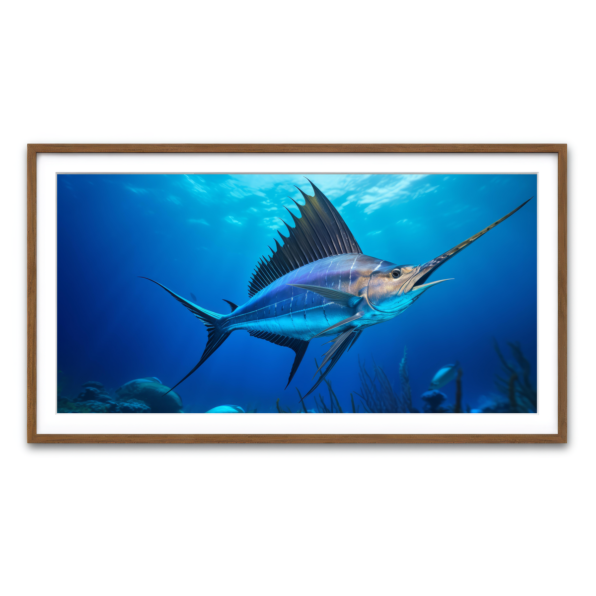 Framed Print 2x1 Walnut