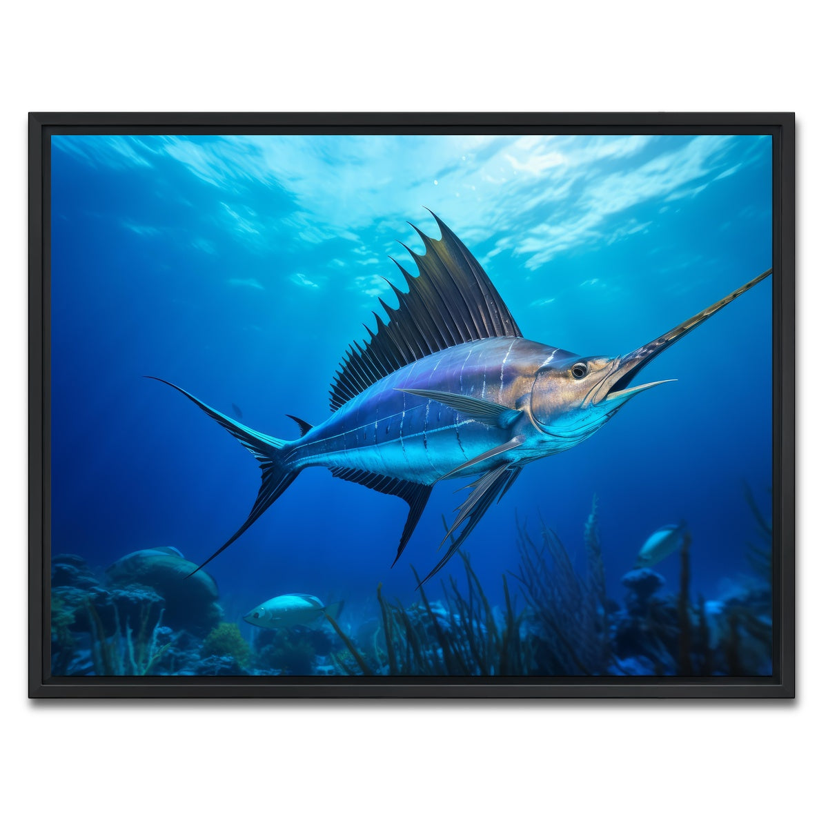 AUTO-MOCKUP WHITE | Swordfish | 1 Piece | Black Framed Canvas | group=4x3