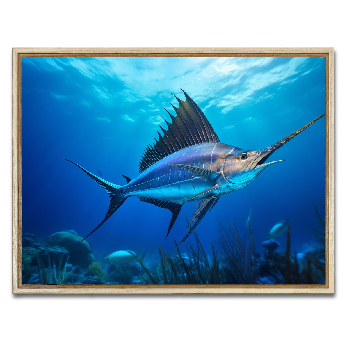 AUTO-MOCKUP WHITE | Swordfish | 1 Piece | Natural Framed Canvas | group=4x3