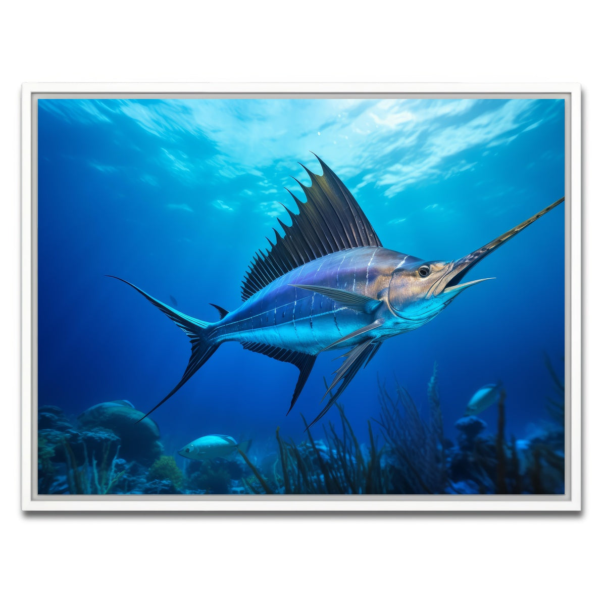 AUTO-MOCKUP WHITE | Swordfish | 1 Piece | White Framed Canvas | group=4x3